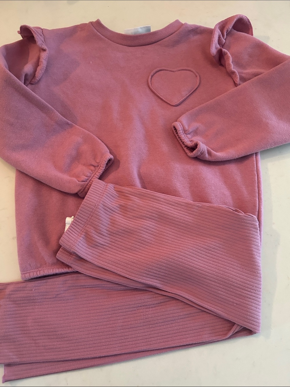 The Children's Place Mauve Pink Ribbed Leggings